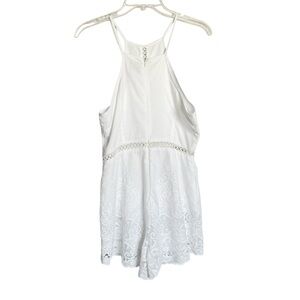 Sabo Skirt White Romper  Embroidered Playsuit Sleeveless Shorts Size M N…
